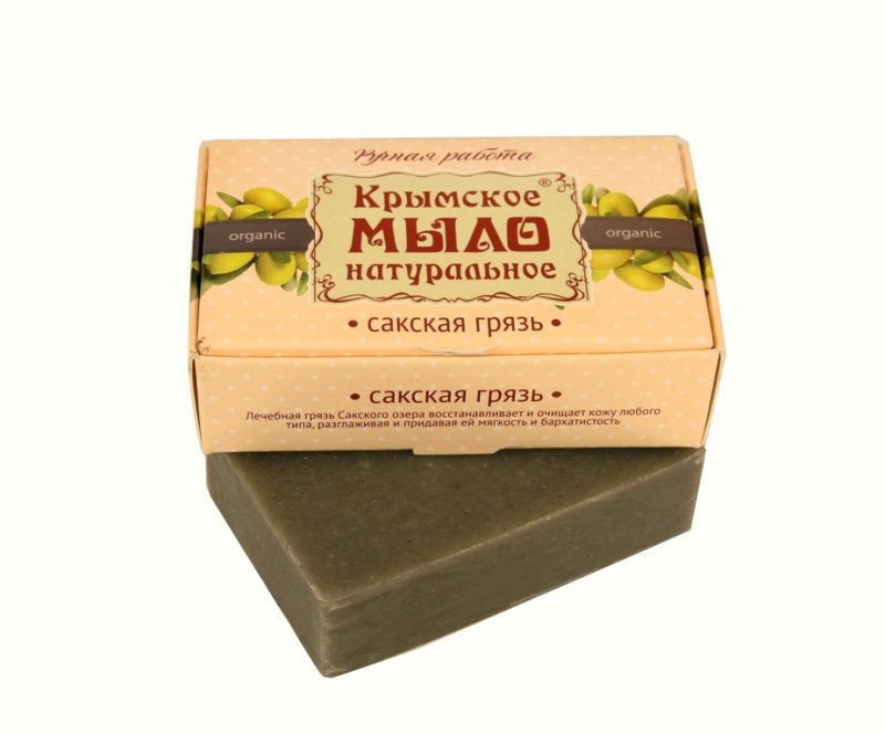 Крымское мыло натуральное Сакская грязь 50гр